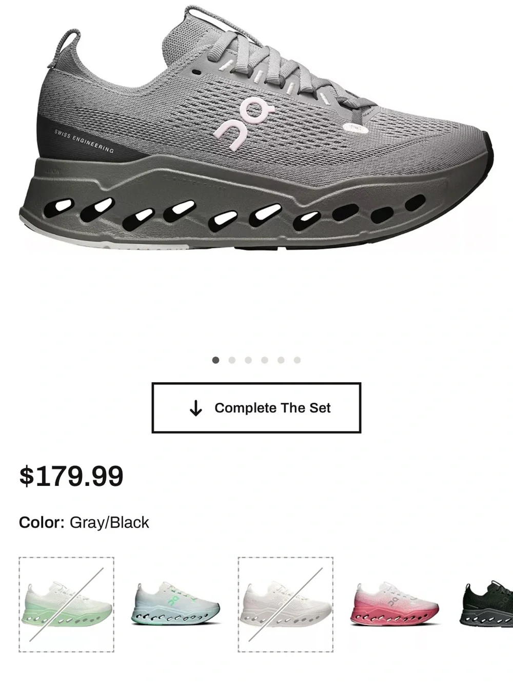 On Cloud Women's Athletic Shoes - Grey